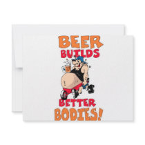funny beer drinker cartoon invitations