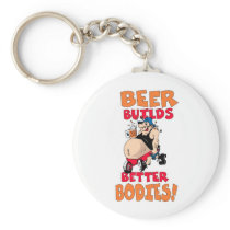 funny beer drinker cartoon key chain