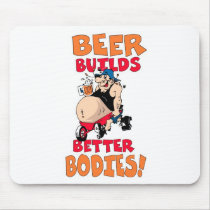 funny beer drinker cartoon mouse pads