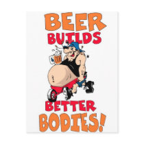 funny beer drinker cartoon post cards