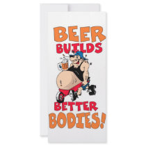 funny beer drinker cartoon customized rack card