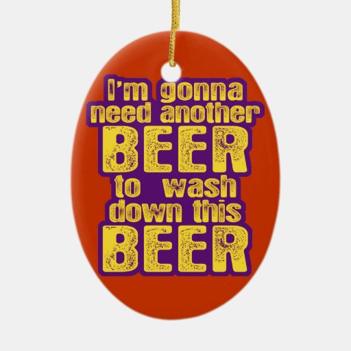 Funny Beer Drinking Christmas Ornament