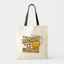 Funny Beer Drinking Humor Canvas Bags