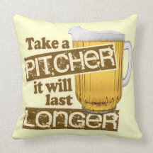 Funny Beer Drinking Humor Pillow