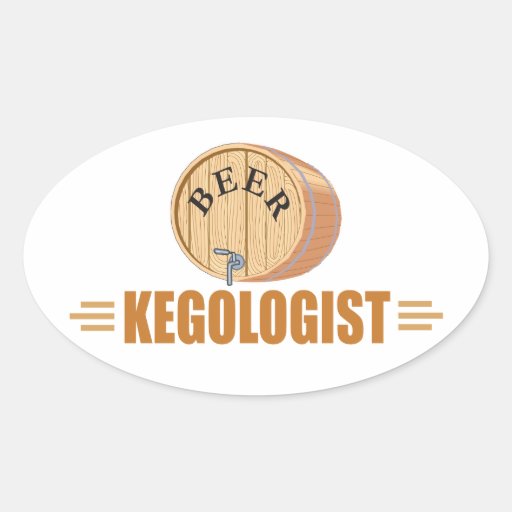 Funny Beer Keg Oval Sticker Zazzle