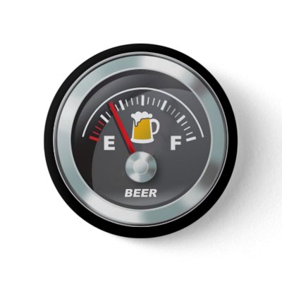 Funny - Beer Meter Fill'er Up Gauge Pinback button