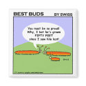 Funny Best Buds Cartoon Caterpillar Fridge magnets by Swisstoons Funny Best Buds Cartoon Caterpillar Fridge magnets