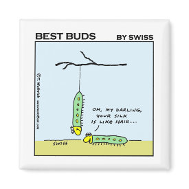 Funny Best Buds Caterpillar Cartoon Fridge Magnet magnet