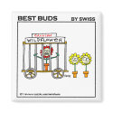 Funny Best Buds CAUTION: WILDFLOWER Fridge magnets by Swisstoons Funny Best Buds CAUTION: WILDFLOWER Fridge magnets