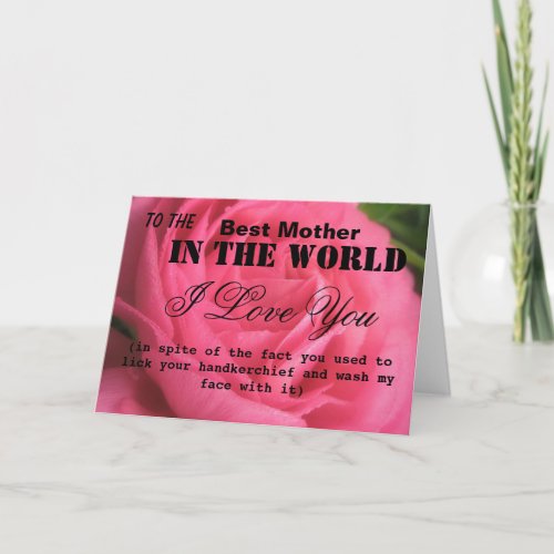 Funny Best Mother Greeting Card