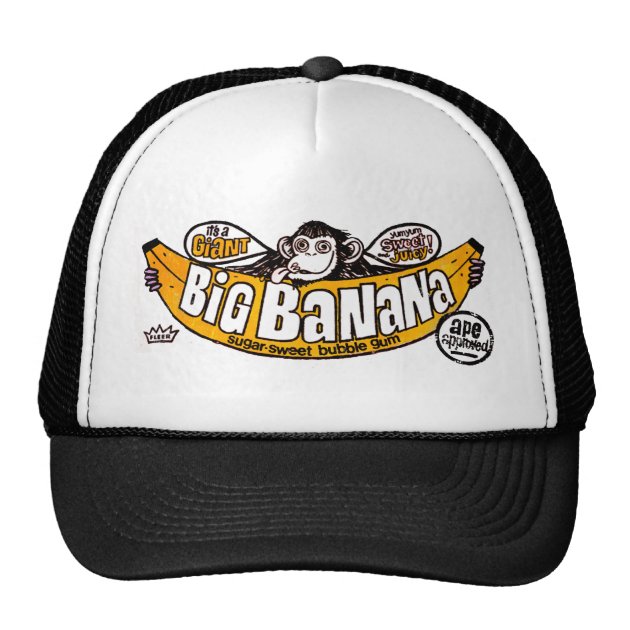 Funny big banana gum trucker hat