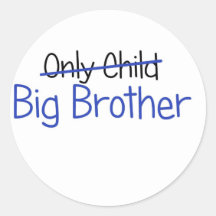 Funny Big Brother Design Round Stickers