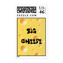 Funny Big Cheese - Yellow Swiss Cheese Texture Stamp