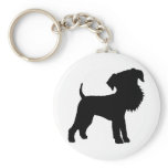 Funny Big Head Airedale Terrier Key Chains