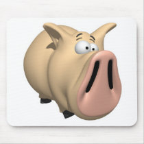 funny big snout pig mouse mat