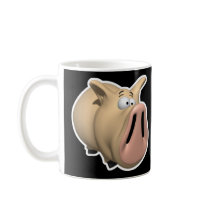 funny big snout pig mug