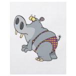 funny bikini hippo cartoon character flyers