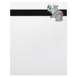 funny bikini hippo cartoon character letterhead