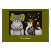 funny bird/animal birthday card
