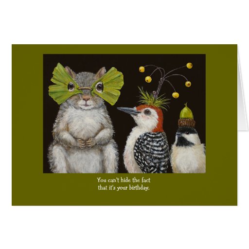 Funny Bird animal Birthday Card Zazzle
