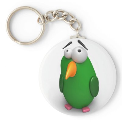 funny bird. Funny Bird Keychain by