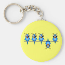 funny birds keychains