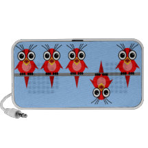 funny birds travelling speaker
