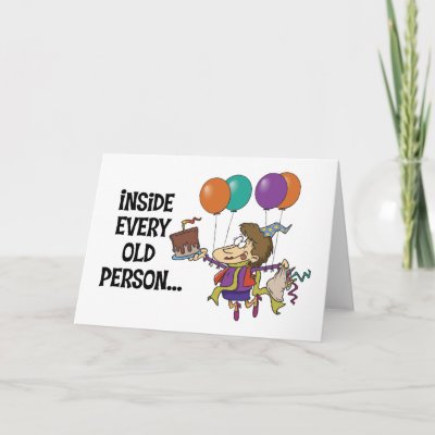 This funny birthday card features a lady, celebrating her birthday,