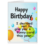 Funny Birthday Card cards