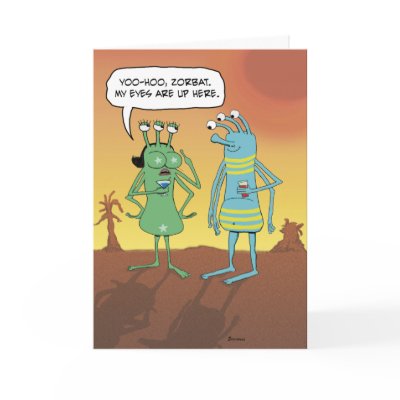 Funny birthday card: Alien jerk £2.1 from zazzle.co.uk