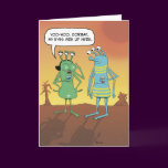 Funny birthday card: Alien jerk