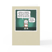 Funny birthday card: Cat Spotlight