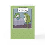 Funny birthday card: Disappointed frog