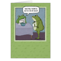 Funny birthday card: Disappointed frog