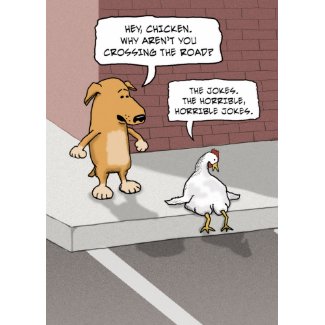 Funny Dog and Chicken Birthday Card