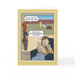 Funny birthday card: Dog mower
