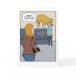 Funny birthday card: Dog on head