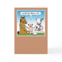 Funny birthday card: Farm Animals