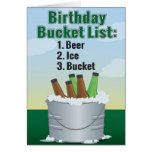Funny Birthday Card for man - Beer bucket list
