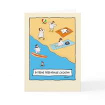Funny birthday card: Free-range Chickens
