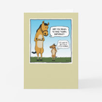 Funny birthday card: Little Horse