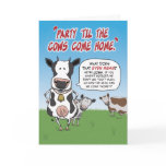 Funny birthday card: Party cows