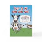 Funny birthday card: Party cows
