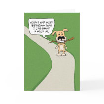 Funny birthday card: Shake a Stick
