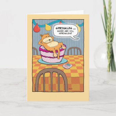 funny birthday cakes. Funny birthday card: Sprinkles