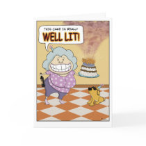 Funny Birthday Card: Well Lit