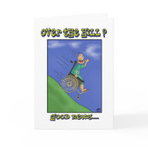 Funny Birthday Cards: All down hill
