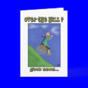 Funny Birthday Cards: All down hill