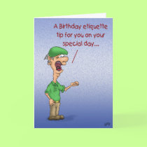 Funny Birthday Cards: Birthday Etiquette