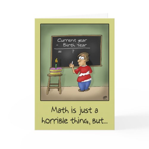 Funny Birthday Cards: Birthday Math card